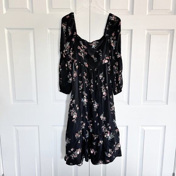 Reformation Mica Dress in Evita Black Floral - Picture 2 of 9